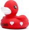 4E's Novelty 3"" Valentines Rubber Duck: Large Red Rubber Ducky with XOXO